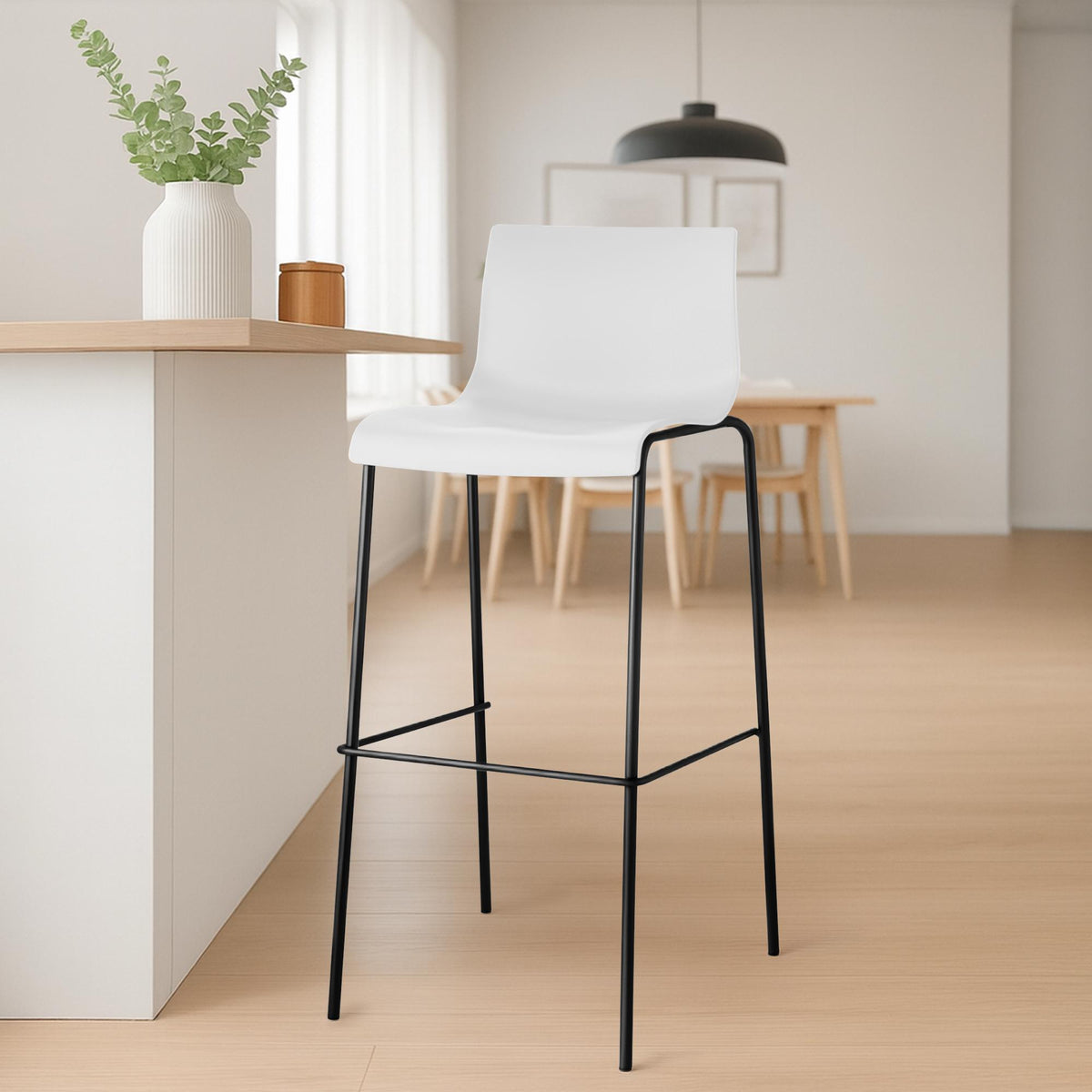 Barhocker Hoover 4-Fuß Gestell schwarz – Ansicht 2