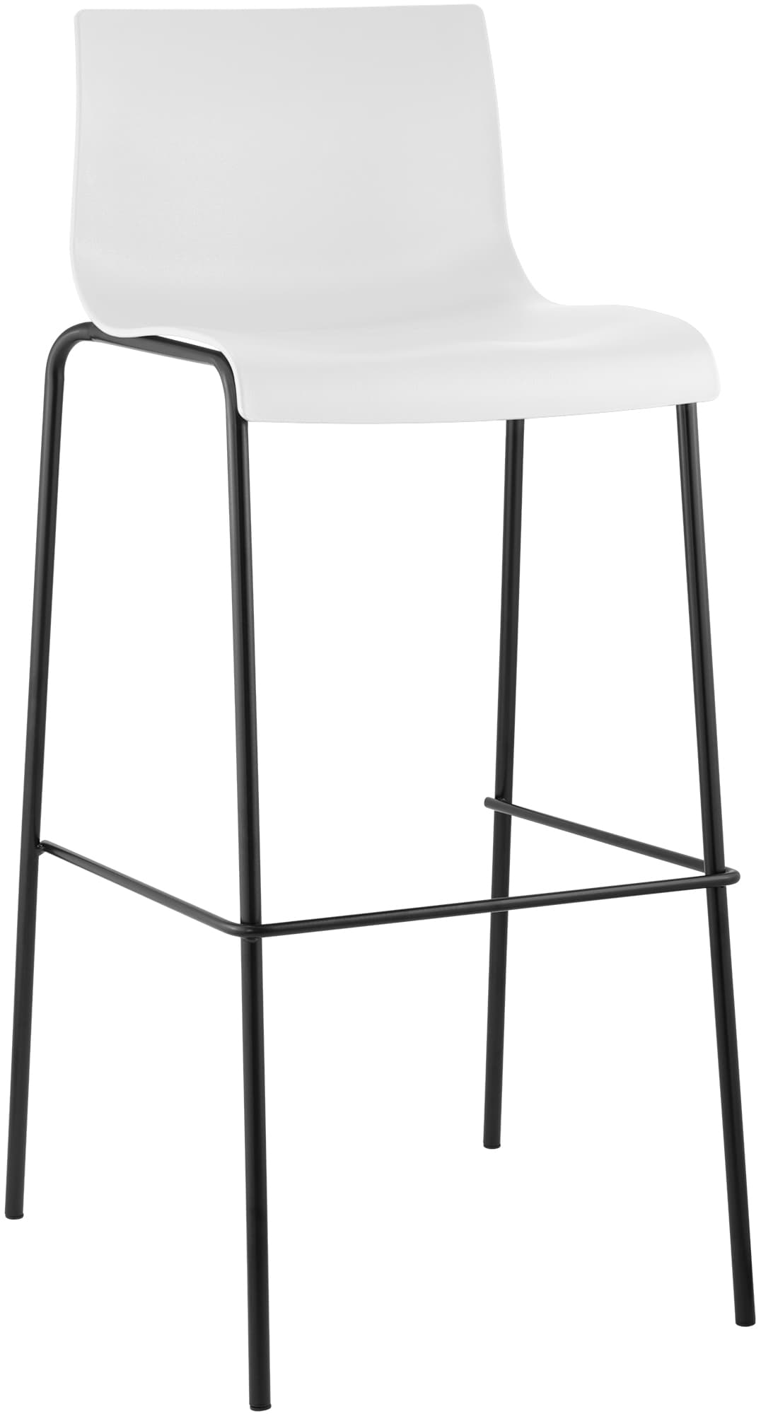 Barhocker Hoover 4-Fuß Gestell schwarz