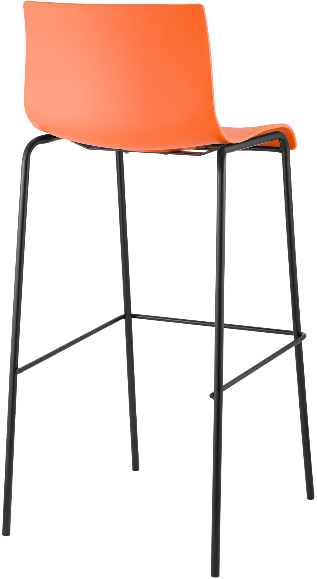 2er Set Barhocker Hoover Kunststoff 4-Fuß Gestell schwarz – Ansicht 5