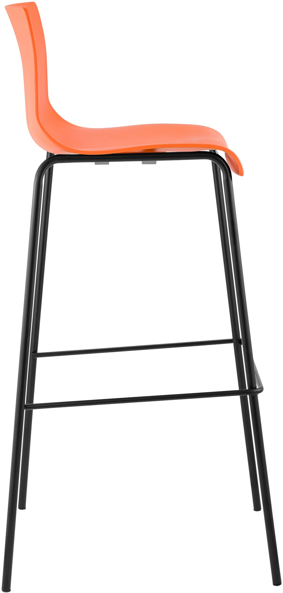 2er Set Barhocker Hoover Kunststoff 4-Fuß Gestell schwarz – Ansicht 4