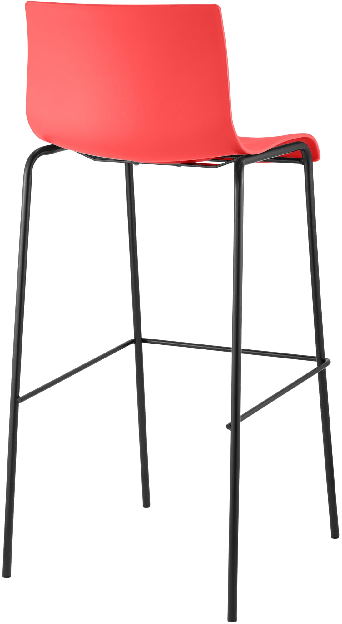2er Set Barhocker Hoover Kunststoff 4-Fuß Gestell schwarz – Ansicht 13