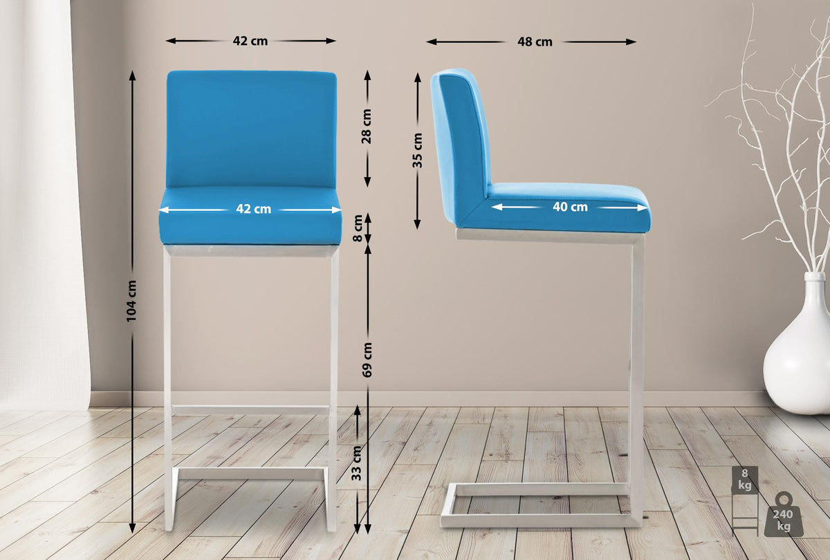 2er Set Barhocker Paros Kunstleder – Ansicht 16