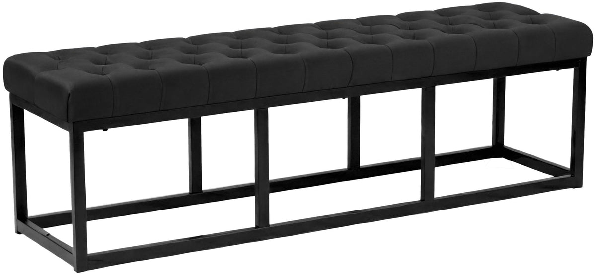 Sitzbank Polson Samt Schwarz 150 cm – Ansicht 6