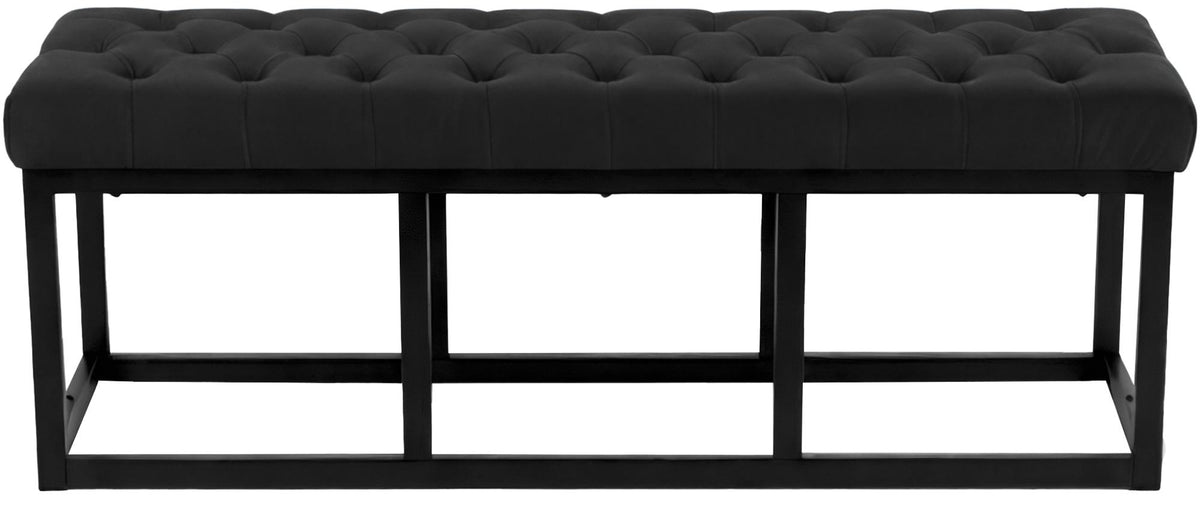 Sitzbank Polson Samt Schwarz 120 cm – Ansicht 4
