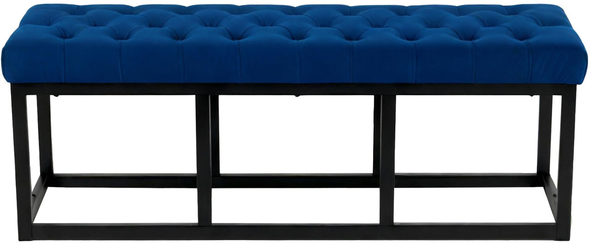 Sitzbank Polson Samt Schwarz 120 cm – Ansicht 9