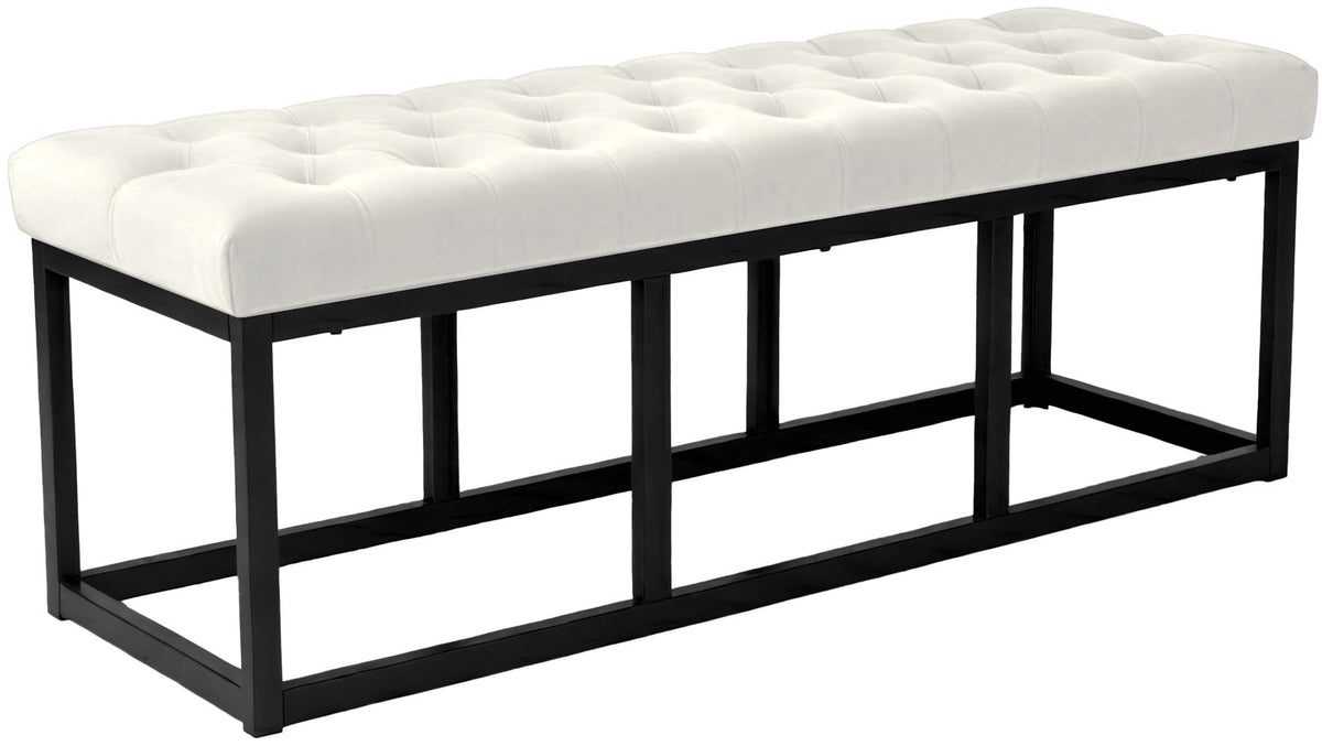 Sitzbank Polson Samt Schwarz 120 cm – Ansicht 11