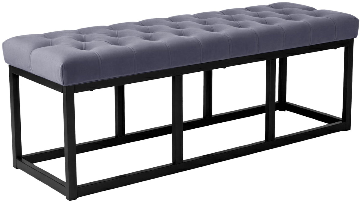Sitzbank Polson Samt Schwarz 120 cm – Ansicht 16