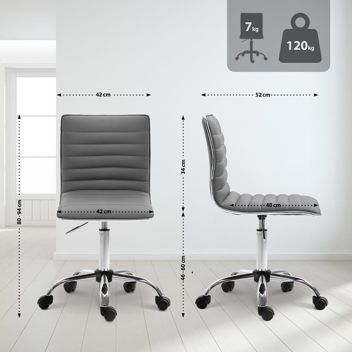 Arbeitshocker Alamosa Kunstleder – Ansicht 7