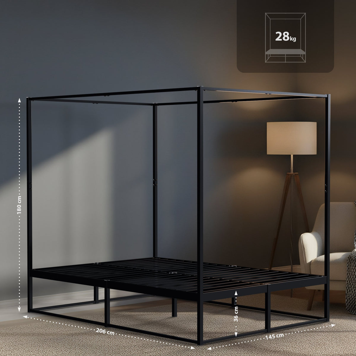Himmelbett Batoni 140x200 – Ansicht 2