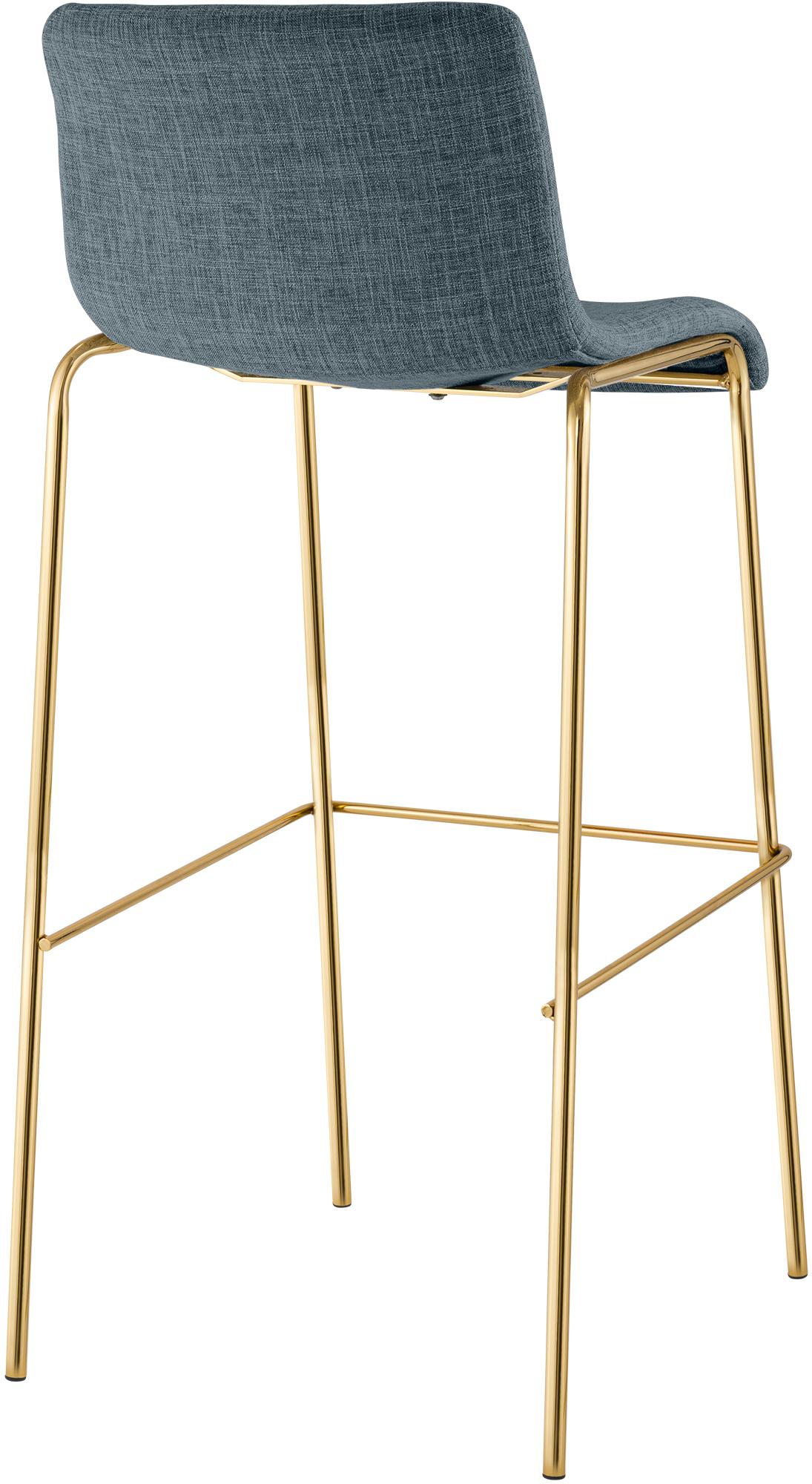 Barhocker Hoover Stoff 4-Fuß Gold – Ansicht 6