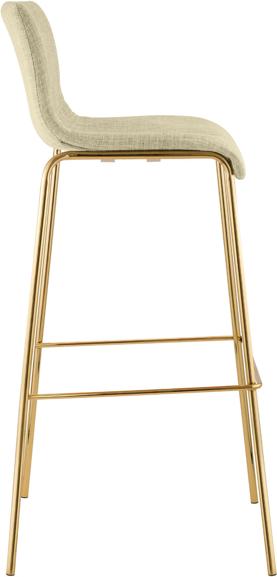 Barhocker Hoover Stoff 4-Fuß Gold – Ansicht 19