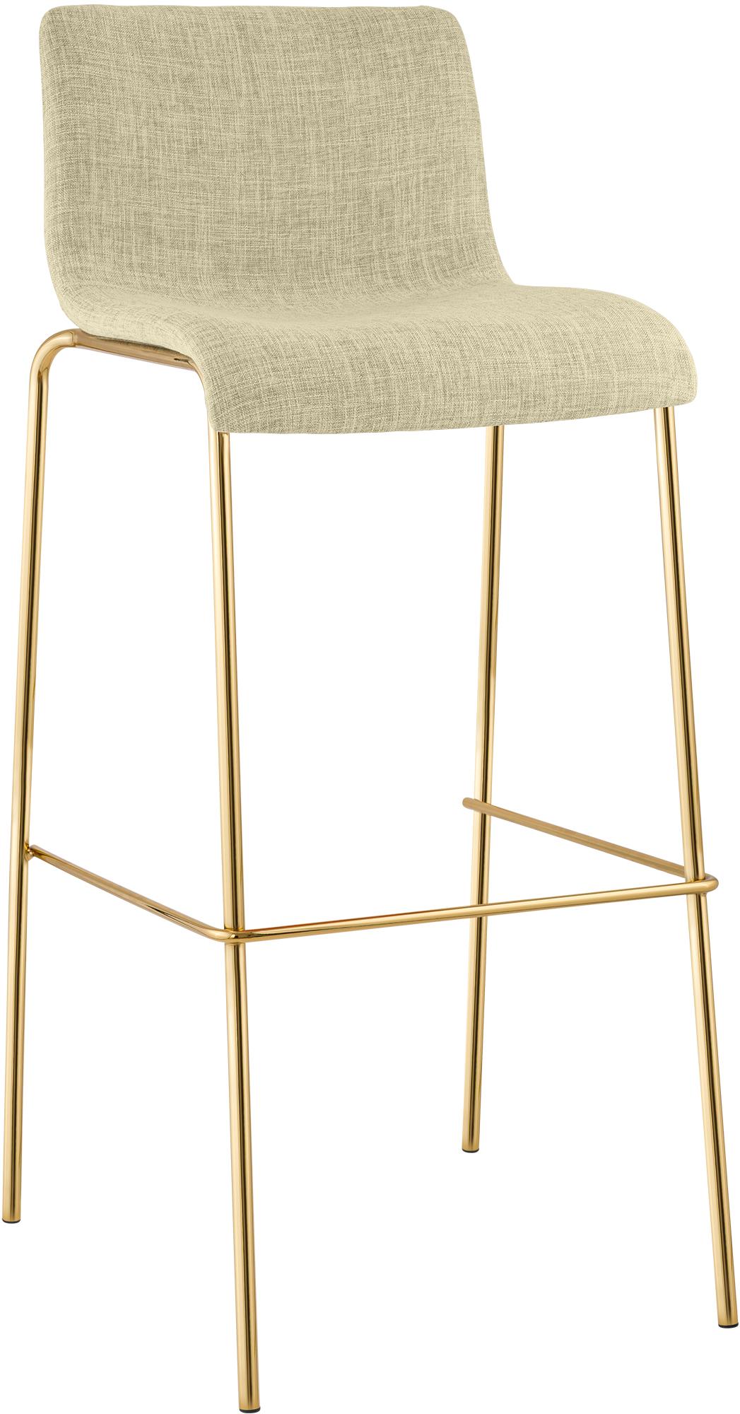 Barhocker Hoover Stoff 4-Fuß Gold – Ansicht 15