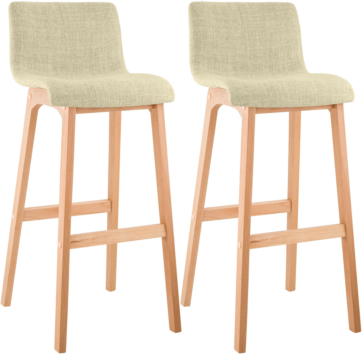 2er Set Barhocker Hoover Stoff Natura – Ansicht 15