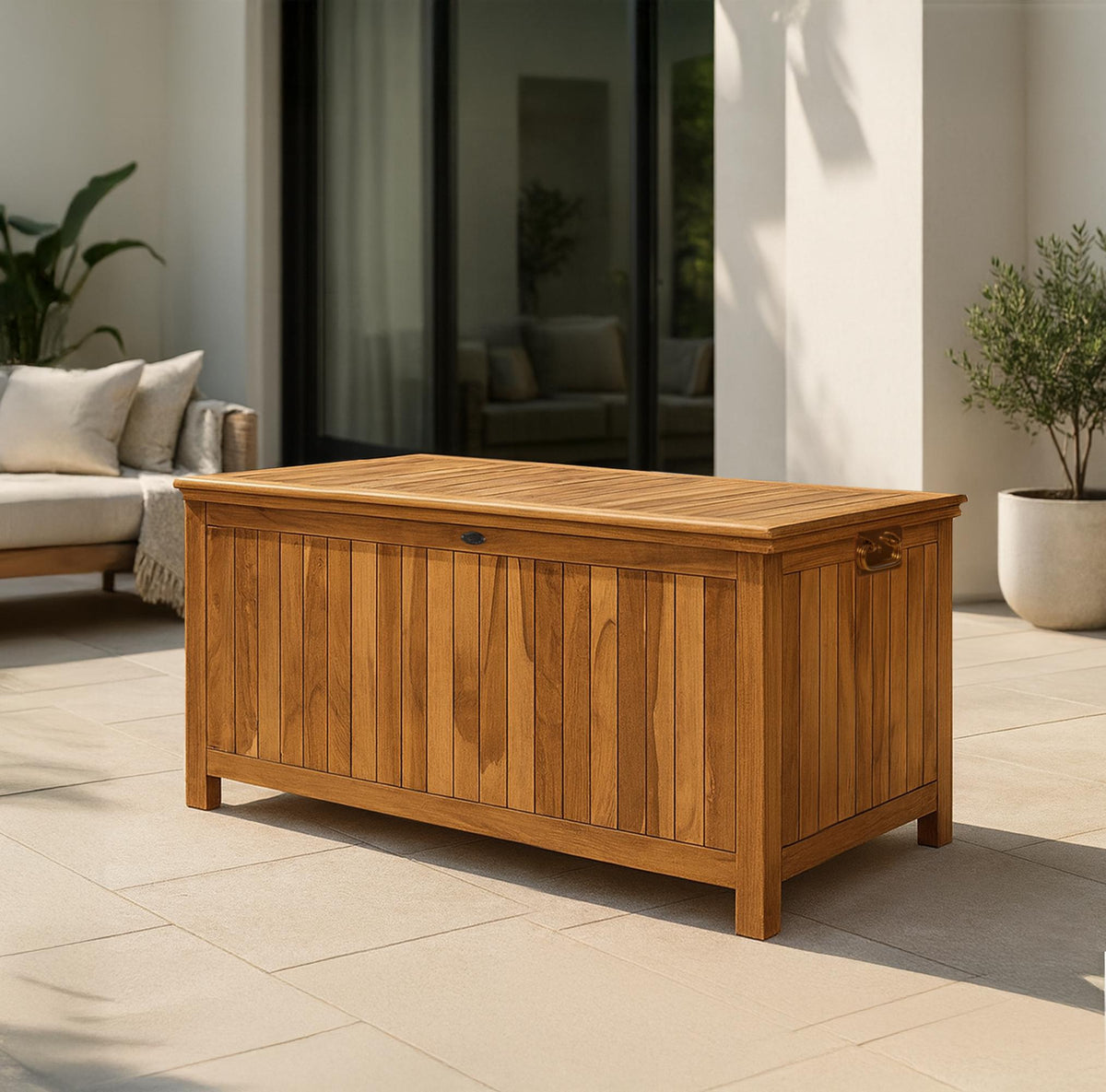 Teak Gartenbox Novena 140X77x63 – Ansicht 3