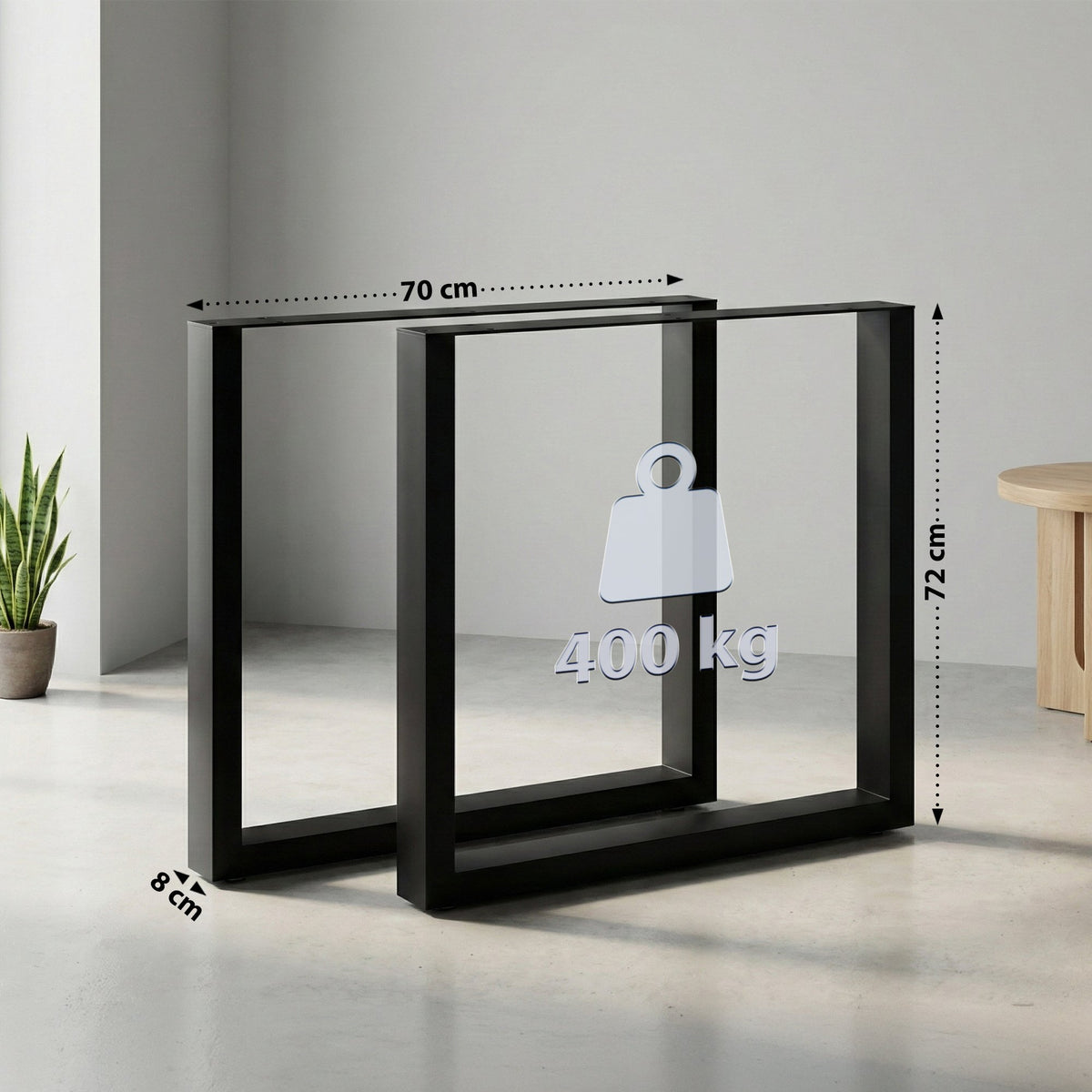 2x Tischbeine Ilkan, 70 cm – Ansicht 2