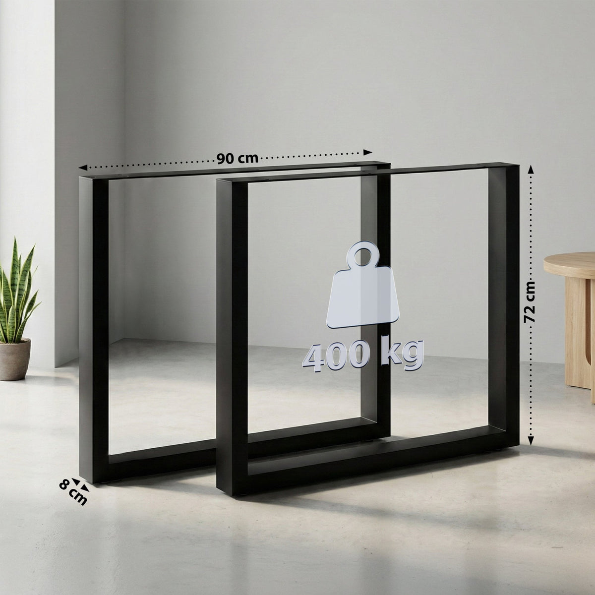 2x Tischbeine Ilkan, 90 cm – Ansicht 2