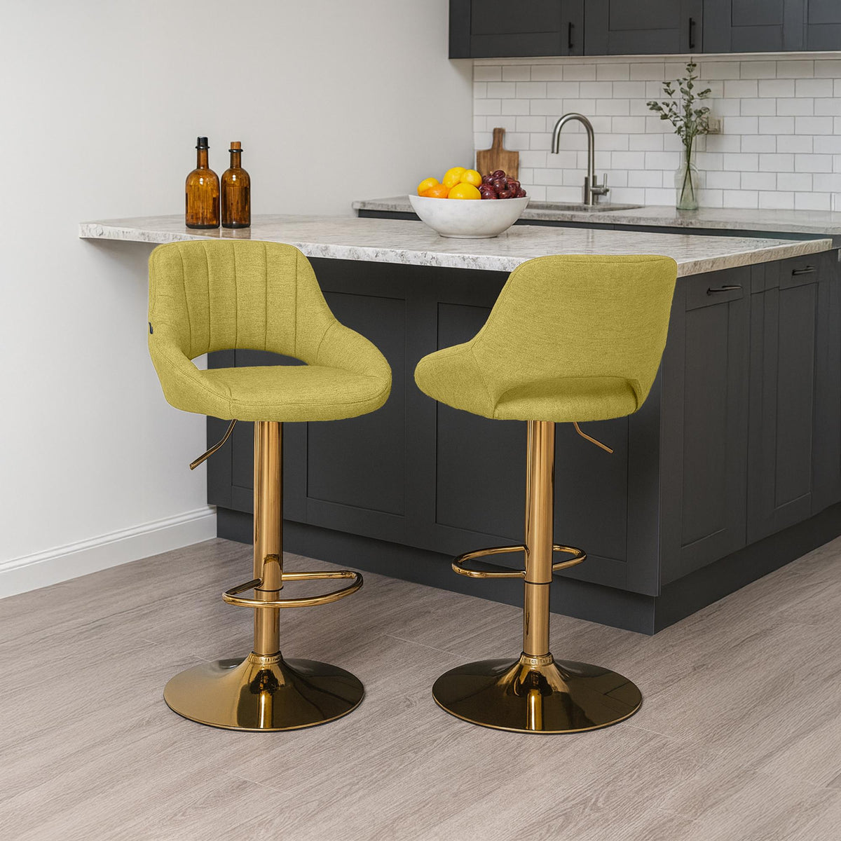 Barhocker Milet Stoff gold – Ansicht 17