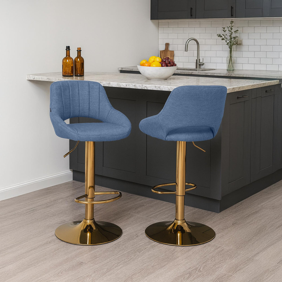 Barhocker Milet Stoff gold – Ansicht 3