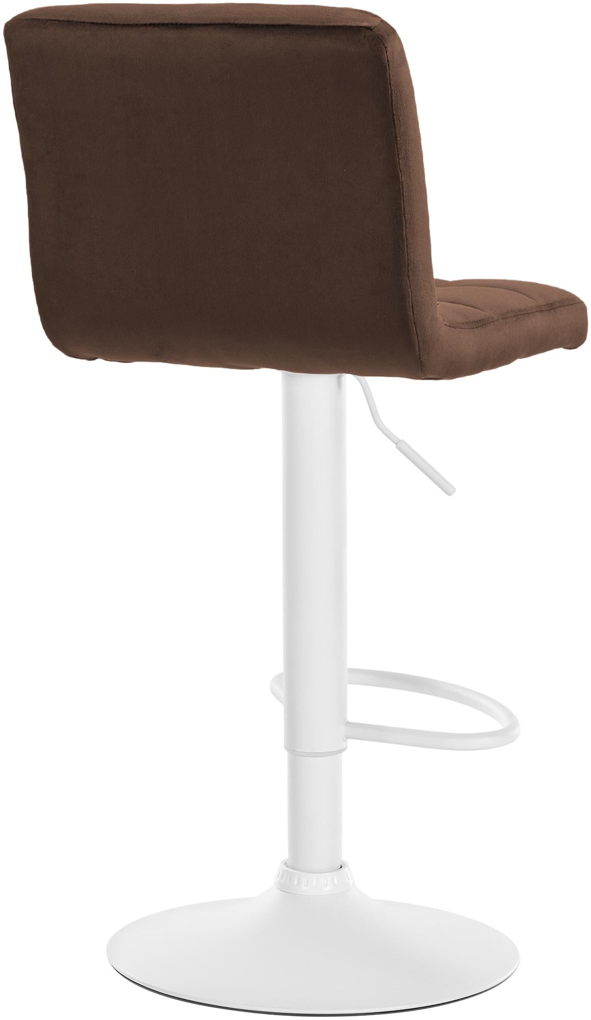 2er Set Barhocker Peru Samt weiß – Ansicht 7