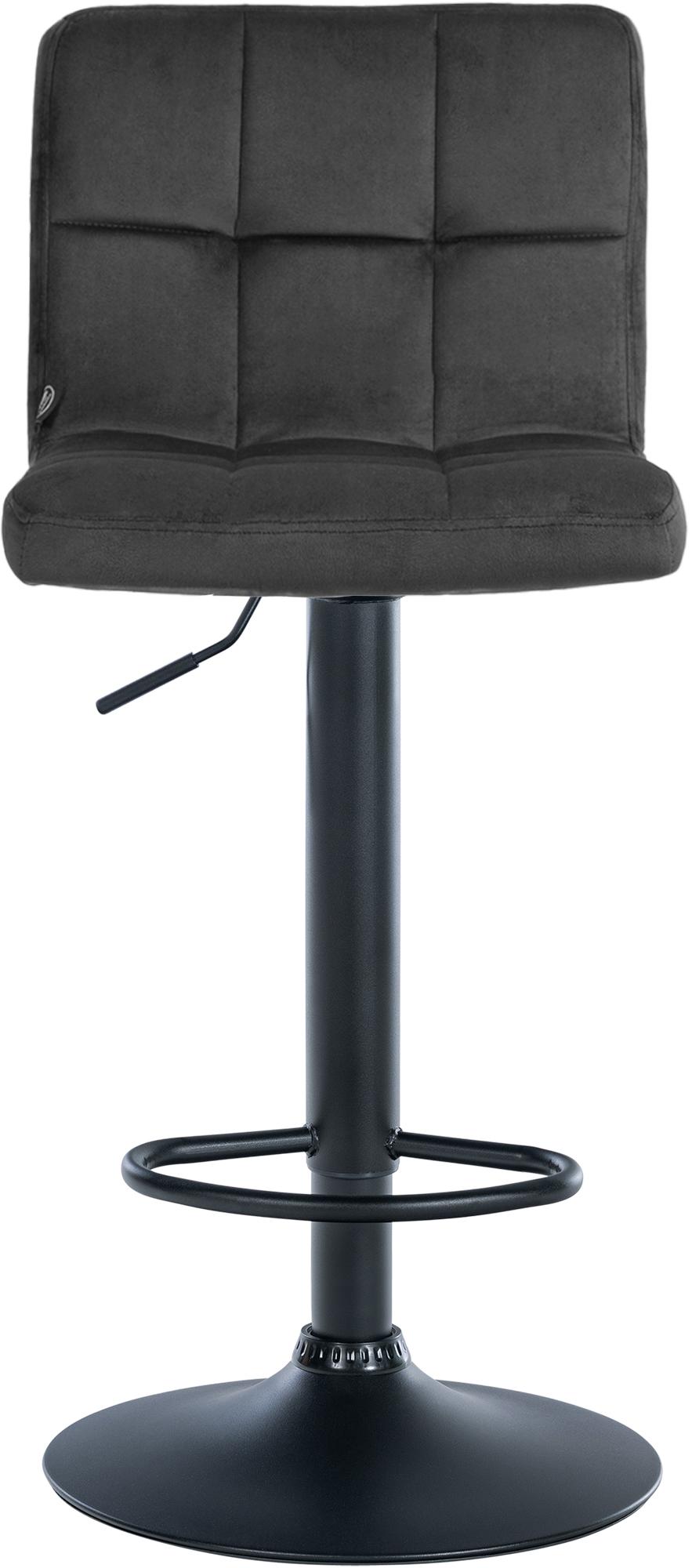 2er Set Barhocker Peru Samt schwarz – Ansicht 19