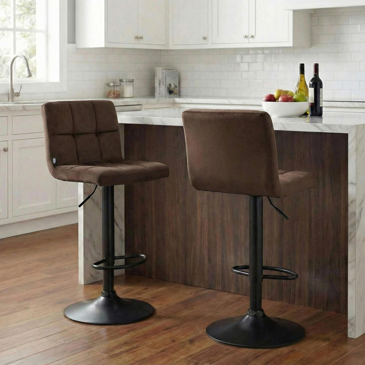 Barhocker Peru Samt schwarz – Ansicht 3