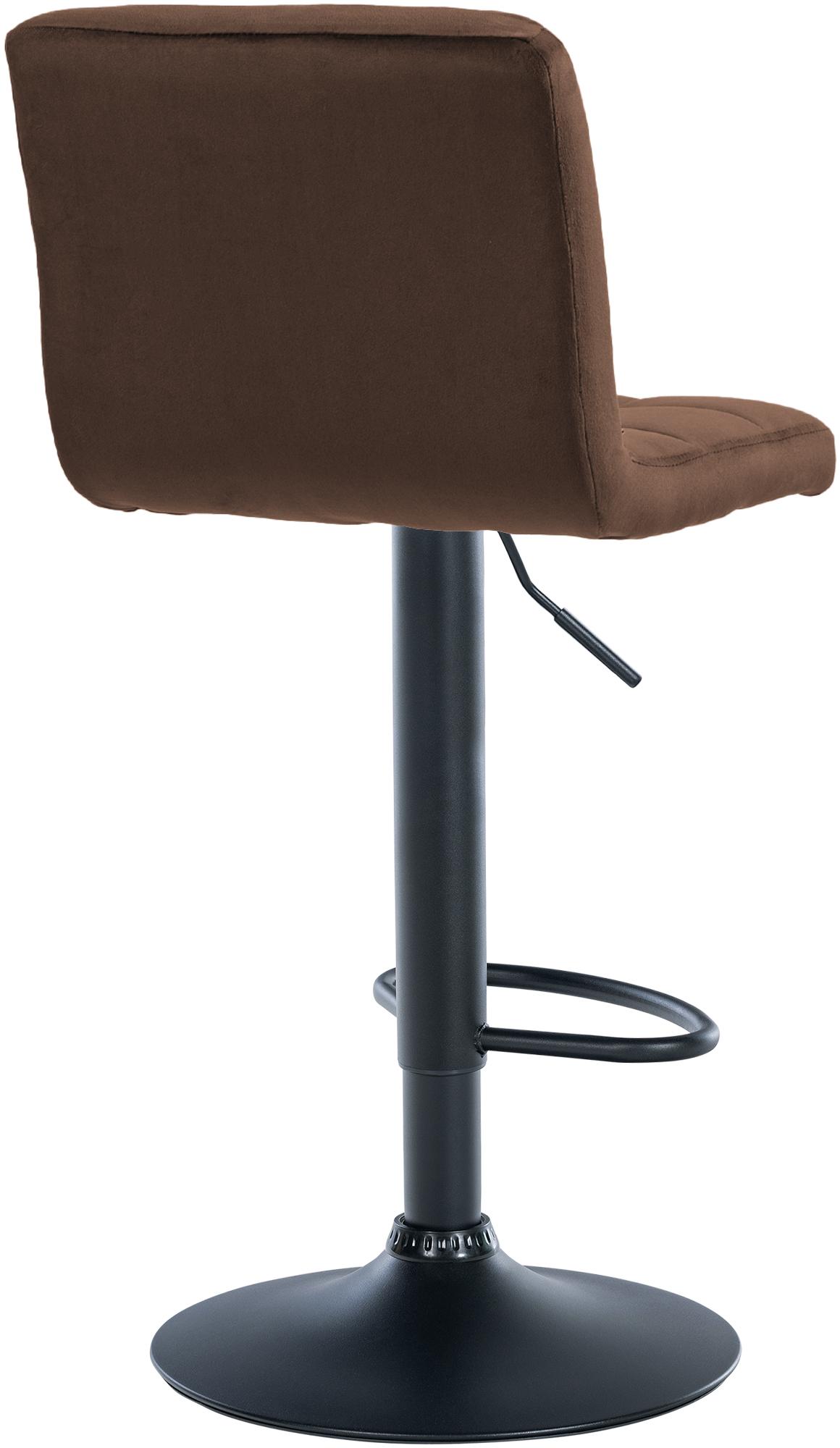 2er Set Barhocker Peru Samt schwarz – Ansicht 7