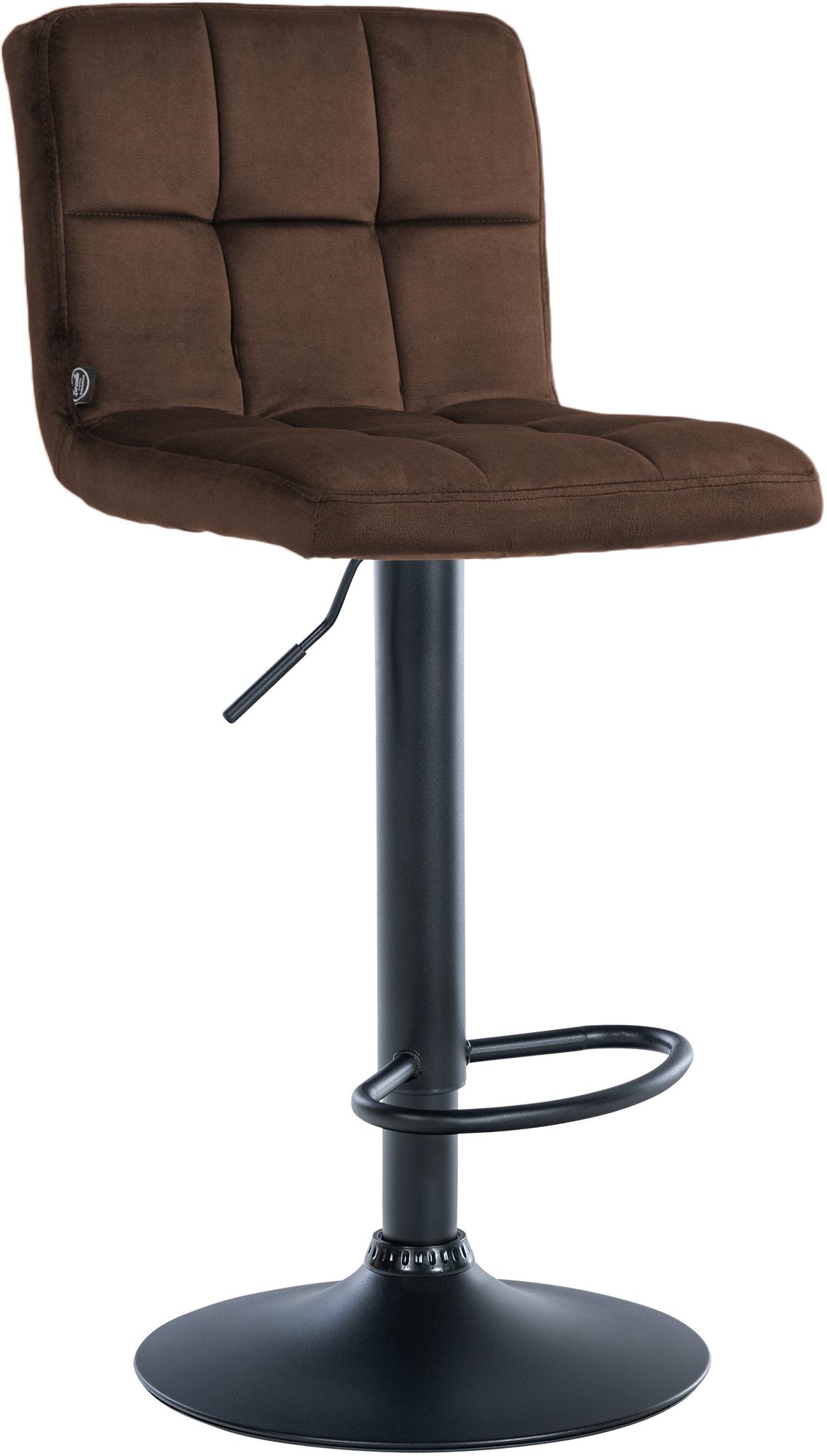 Barhocker Peru Samt schwarz