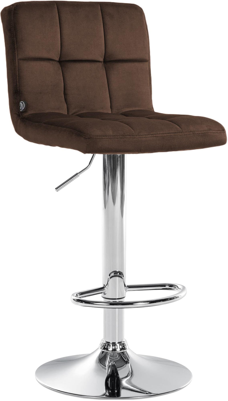 Barhocker Peru Samt chrom