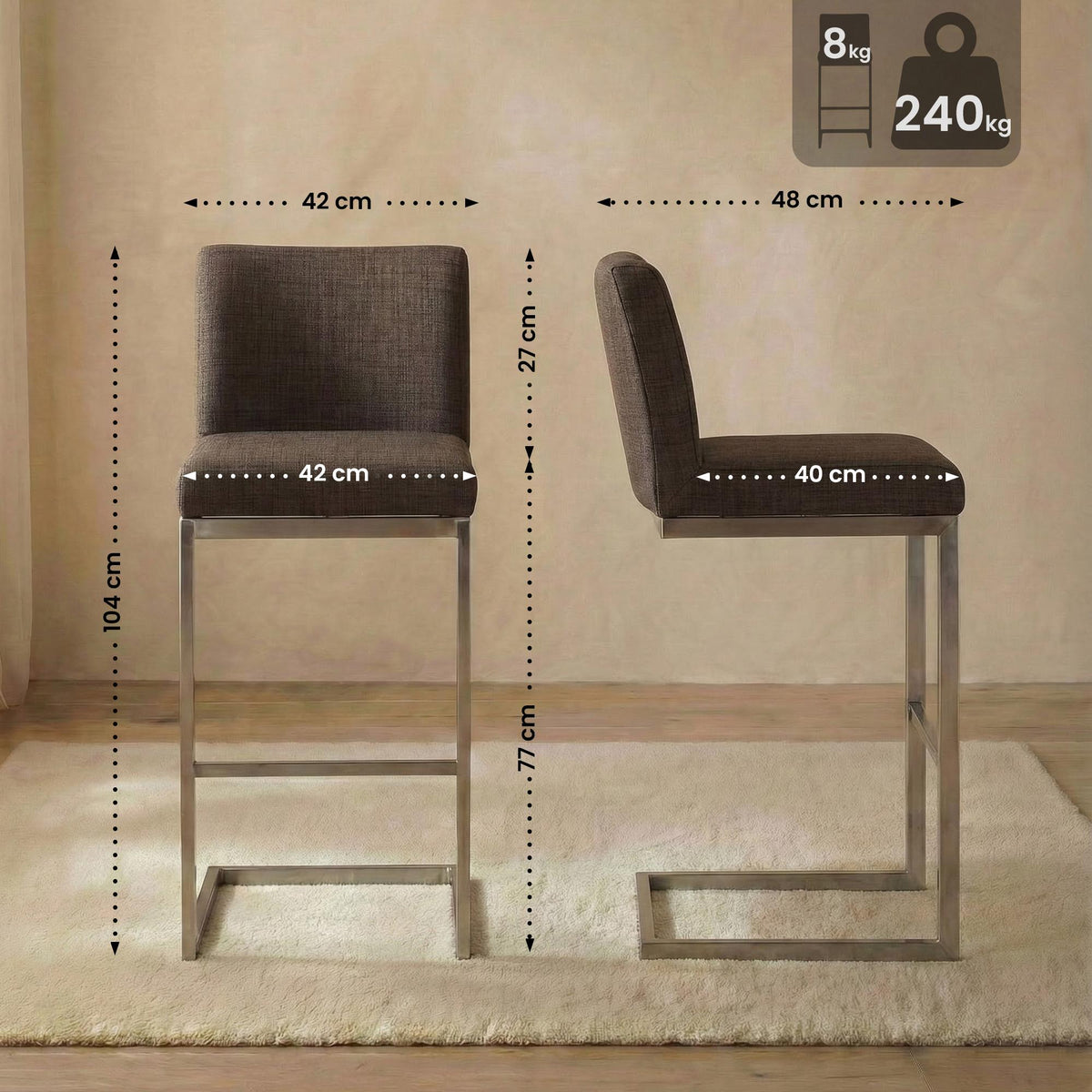 Barhocker Paros Stoff – Ansicht 14