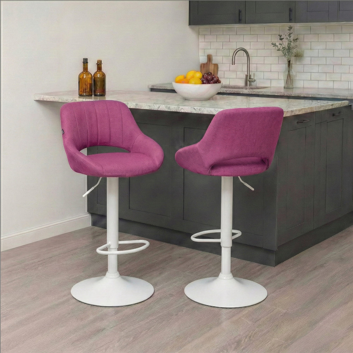 Barhocker Milet Stoff weiß – Ansicht 3