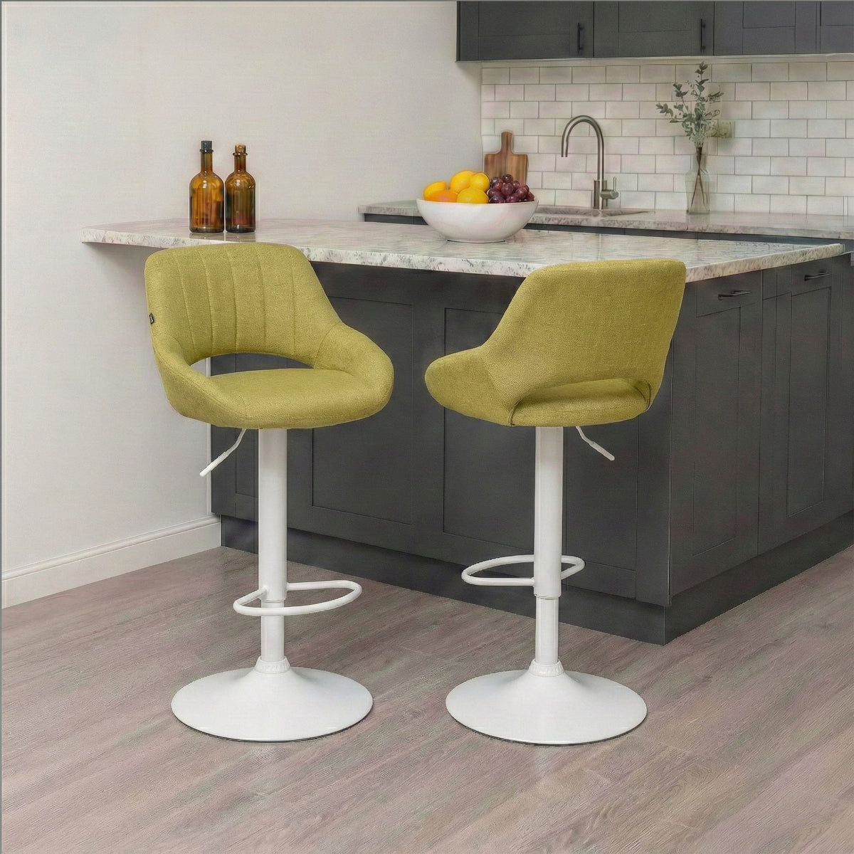Barhocker Milet Stoff weiß – Ansicht 10