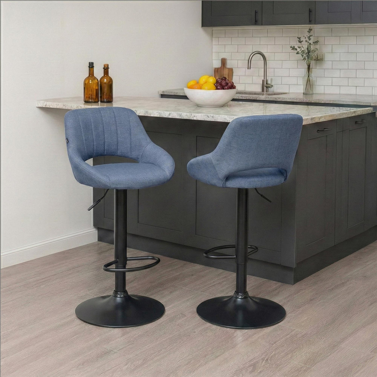 Barhocker Milet Stoff schwarz – Ansicht 17