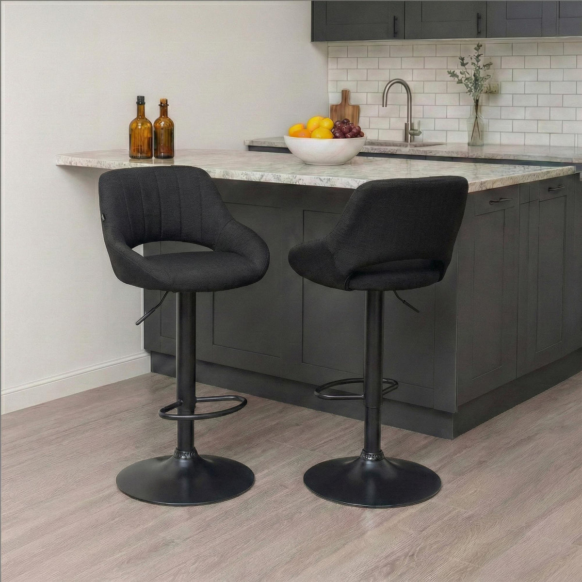2er Set Barhocker Milet Stoff B – Ansicht 3