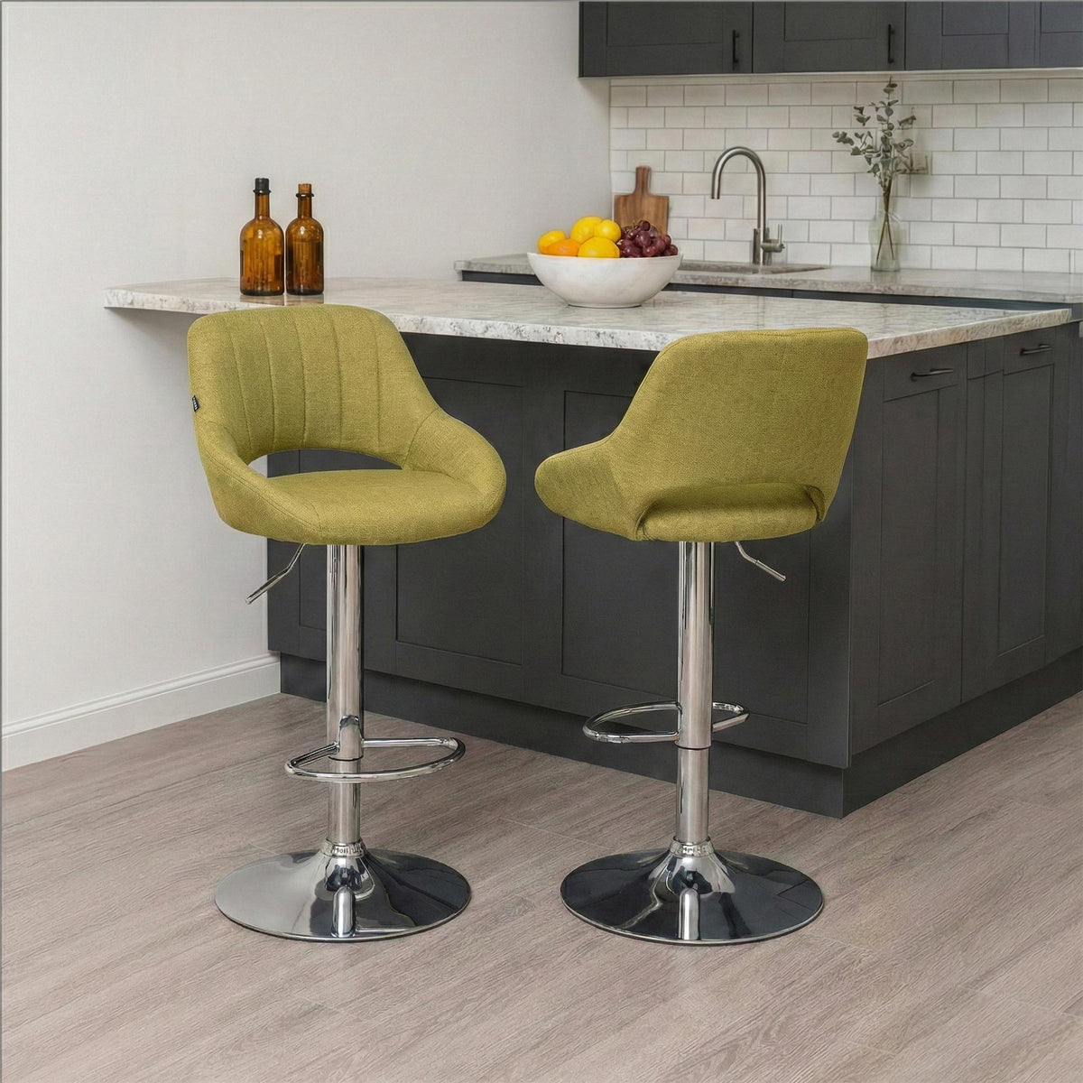 Barhocker Milet Stoff chrom – Ansicht 10