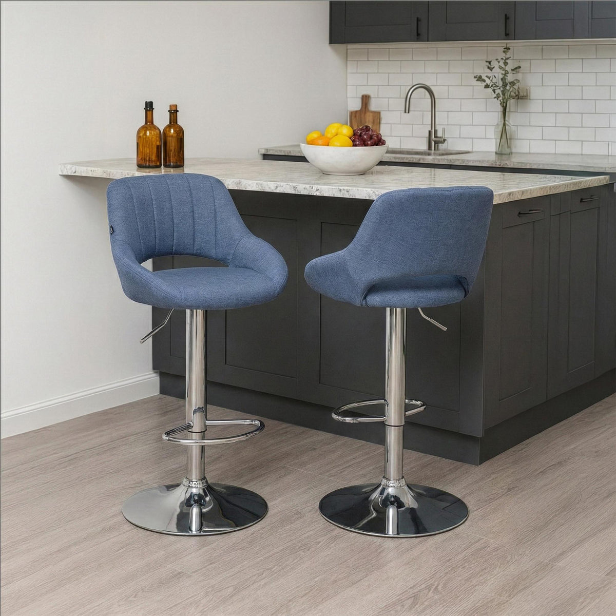 Barhocker Milet Stoff chrom – Ansicht 17