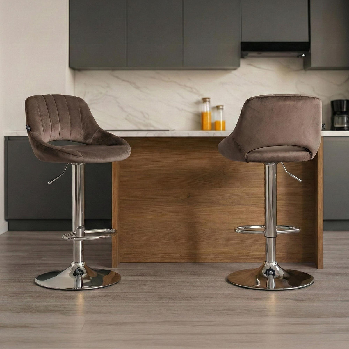Barhocker Milet Samt chrom – Ansicht 10