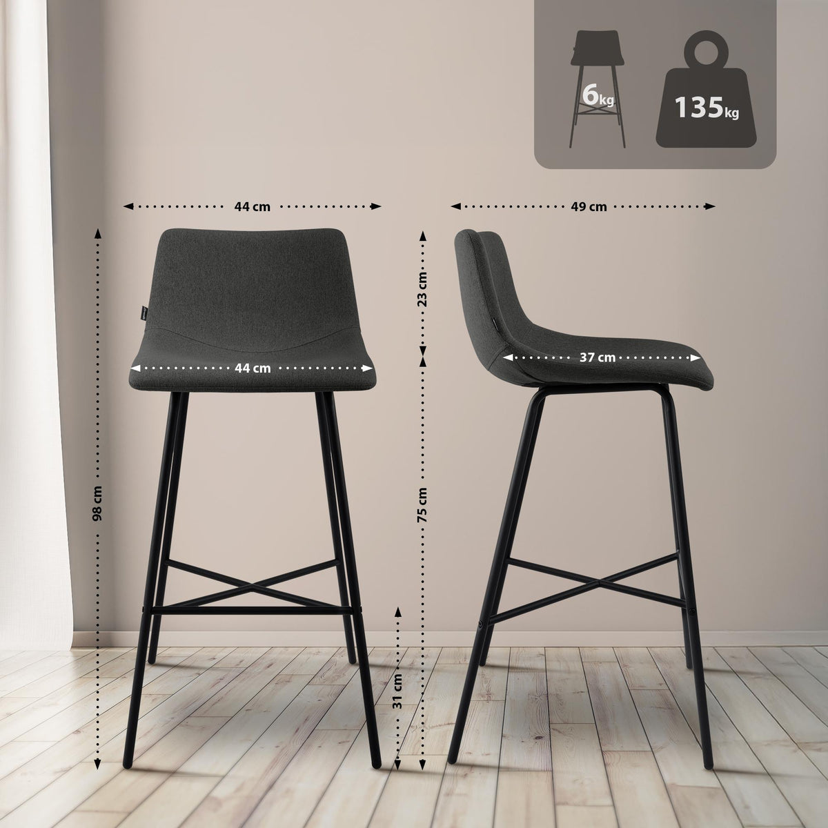 Barhocker Altona Stoff – Ansicht 16