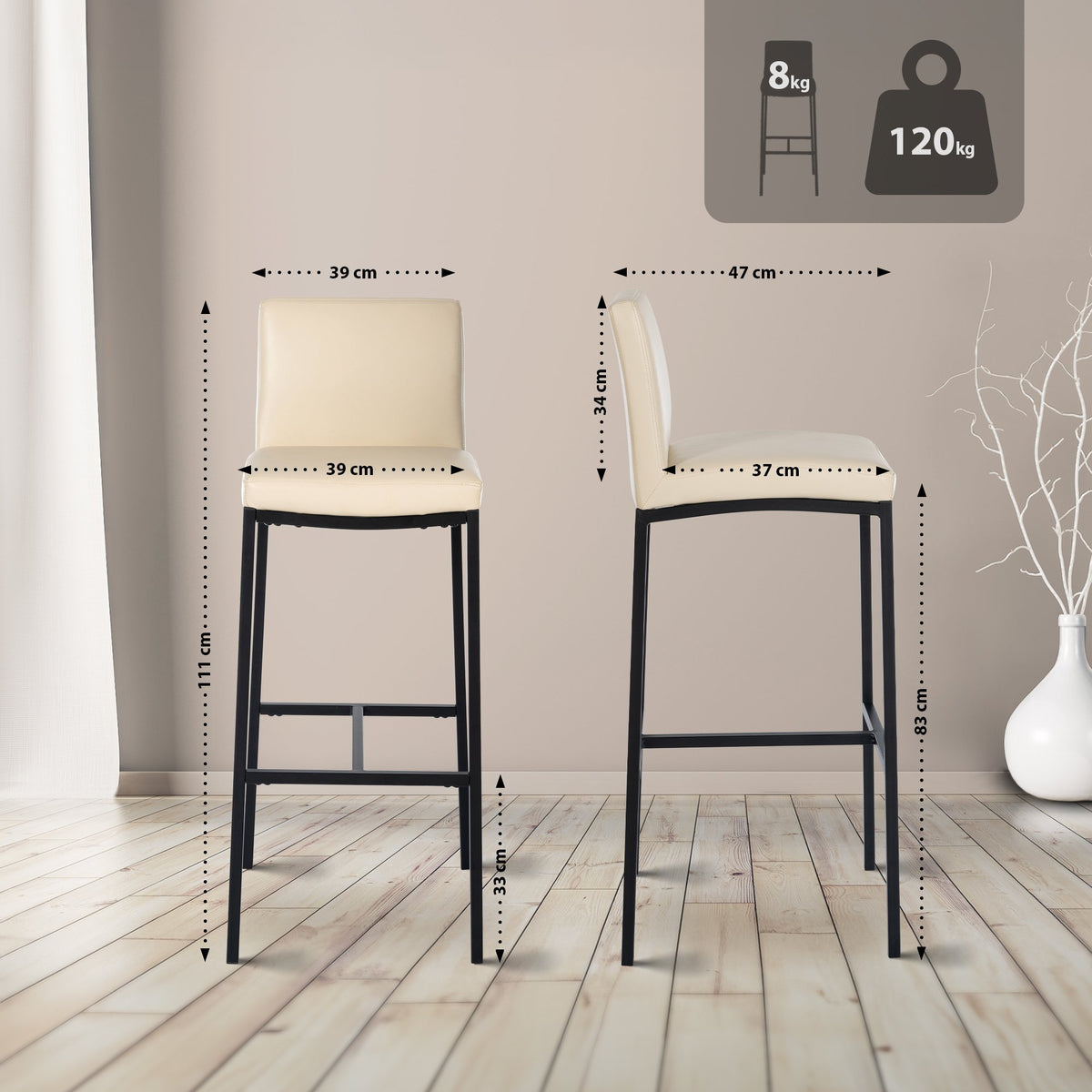 Barhocker Freeport Kunstleder B – Ansicht 16