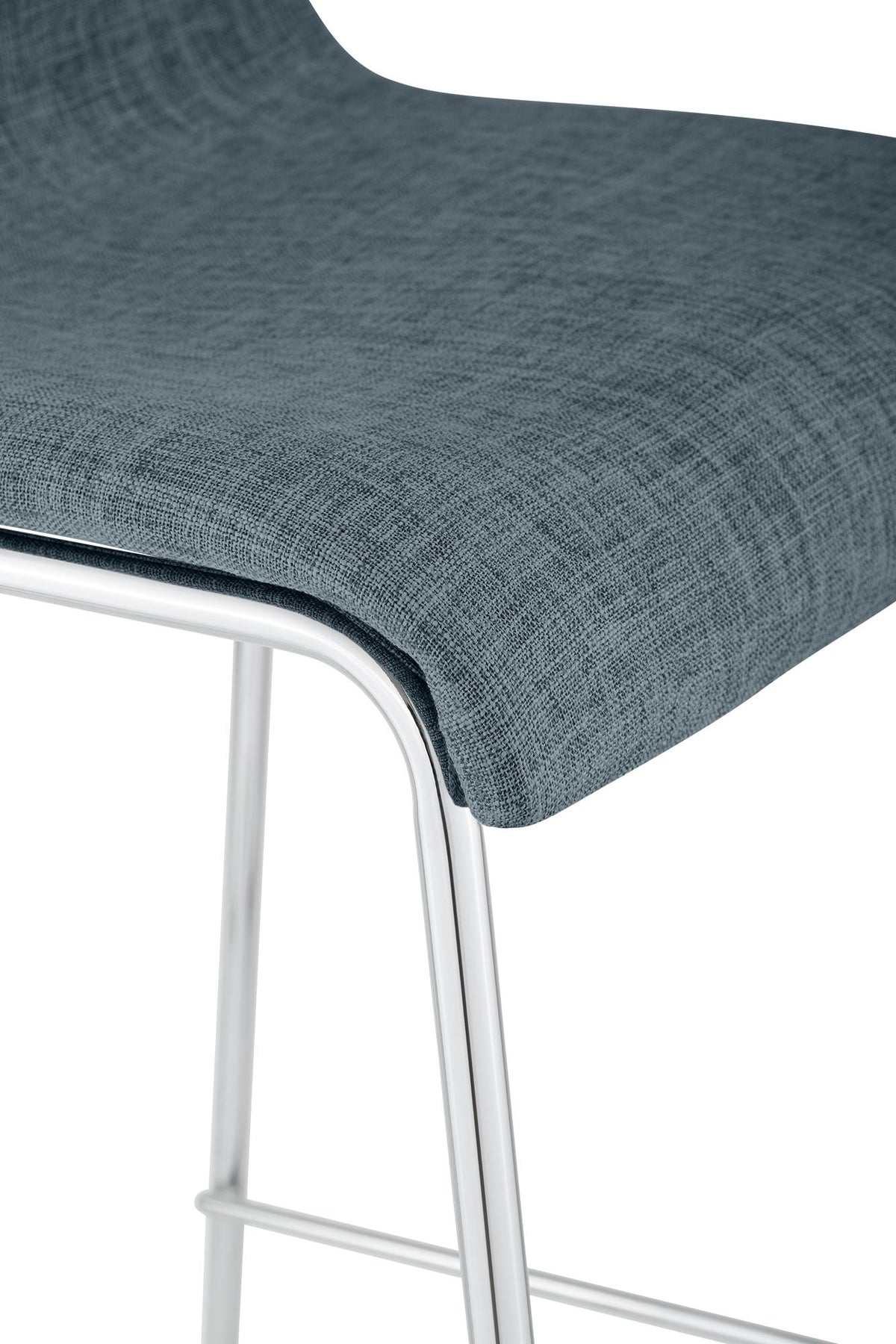Barhocker Hoover Stoff 4-Fuß Gestell Chrom – Ansicht 7