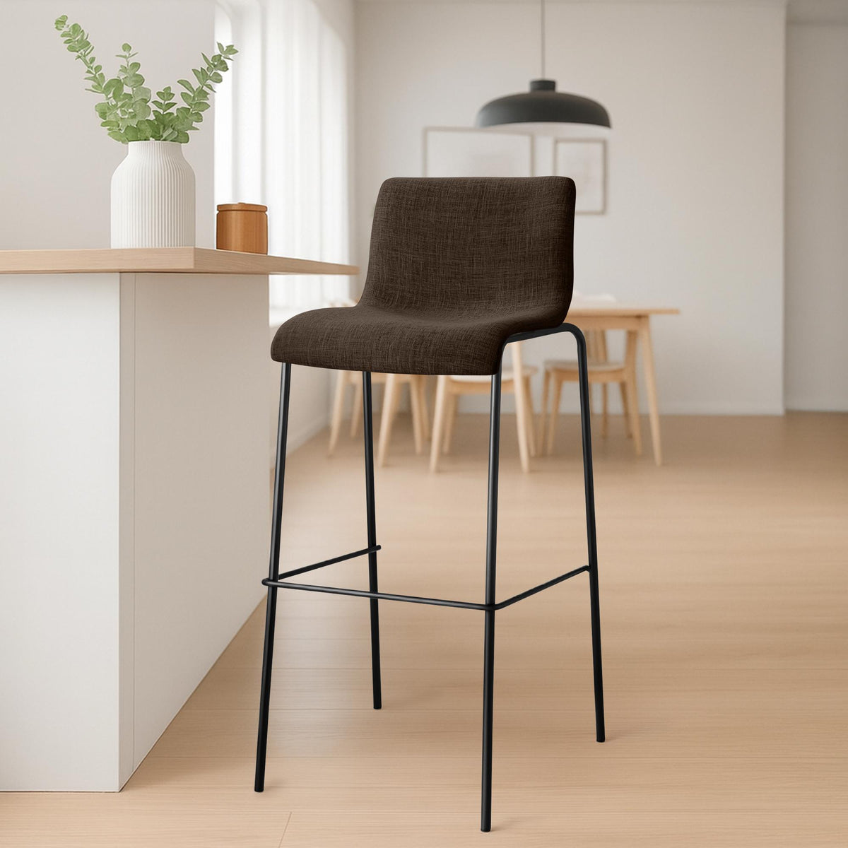 Barhocker Hoover Stoff 4-Fuß Gestell schwarz – Ansicht 10
