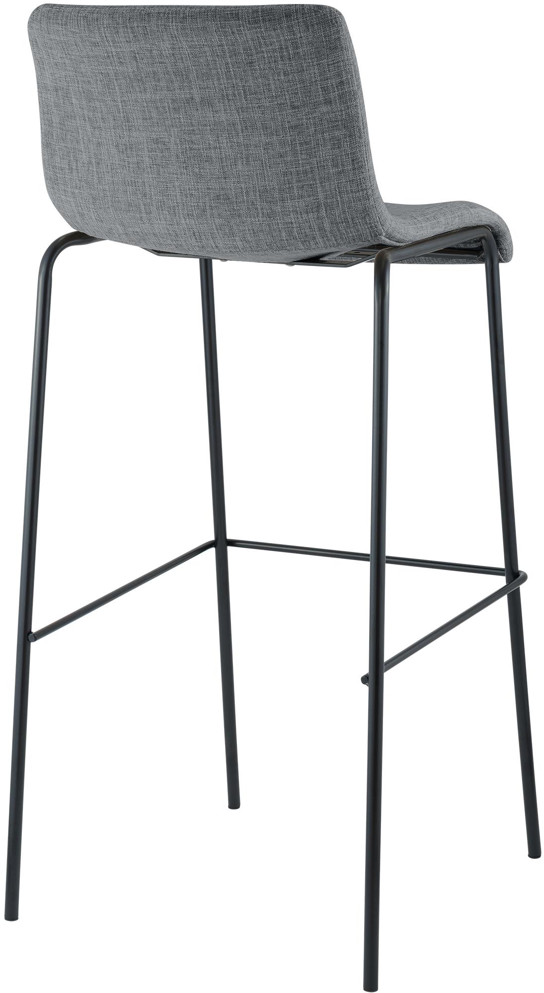 2er Set Barhocker Hoover Stoff 4-Fuß Gestell schwarz – Ansicht 13