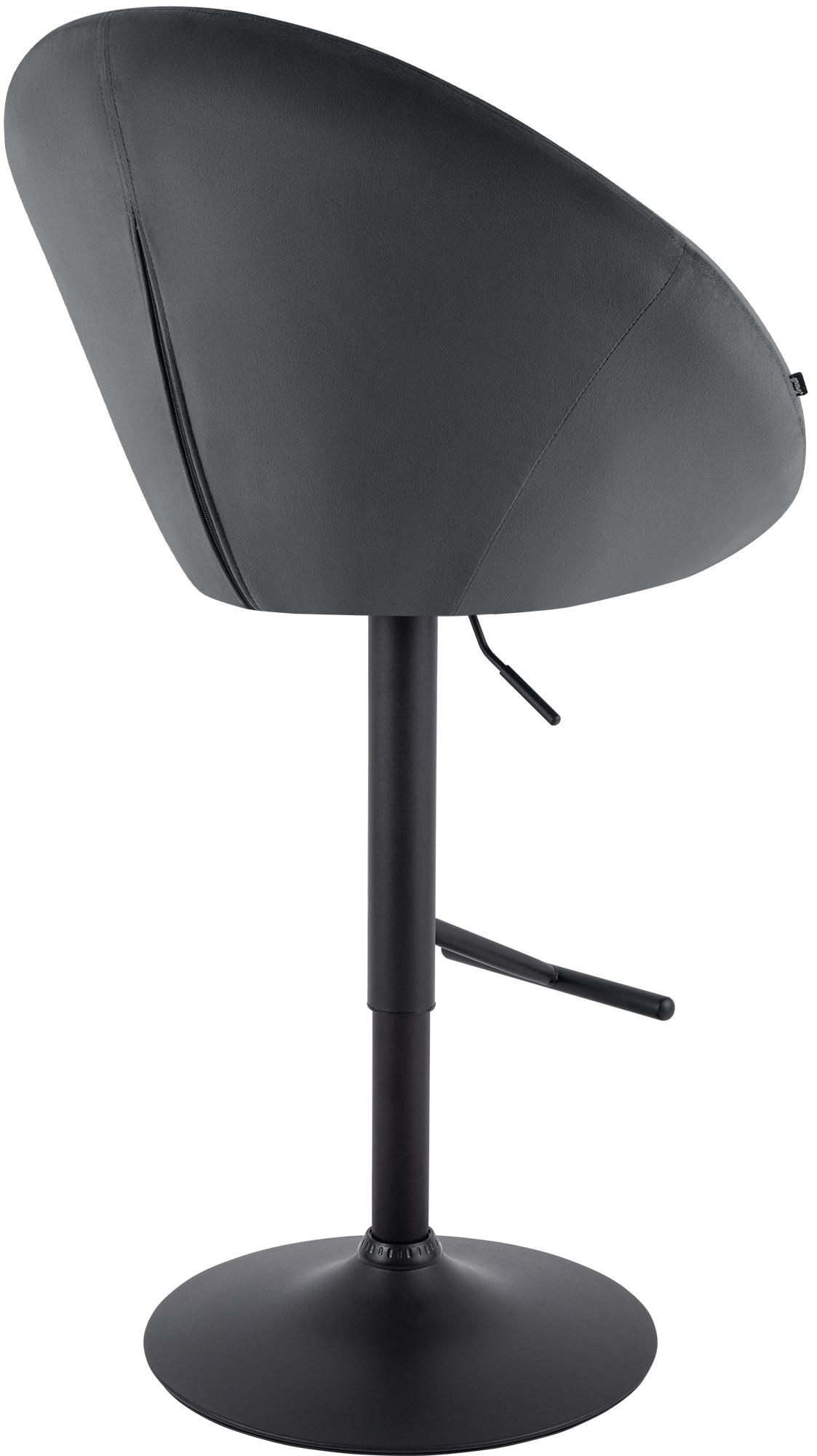 Barhocker London Samt schwarz – Ansicht 6