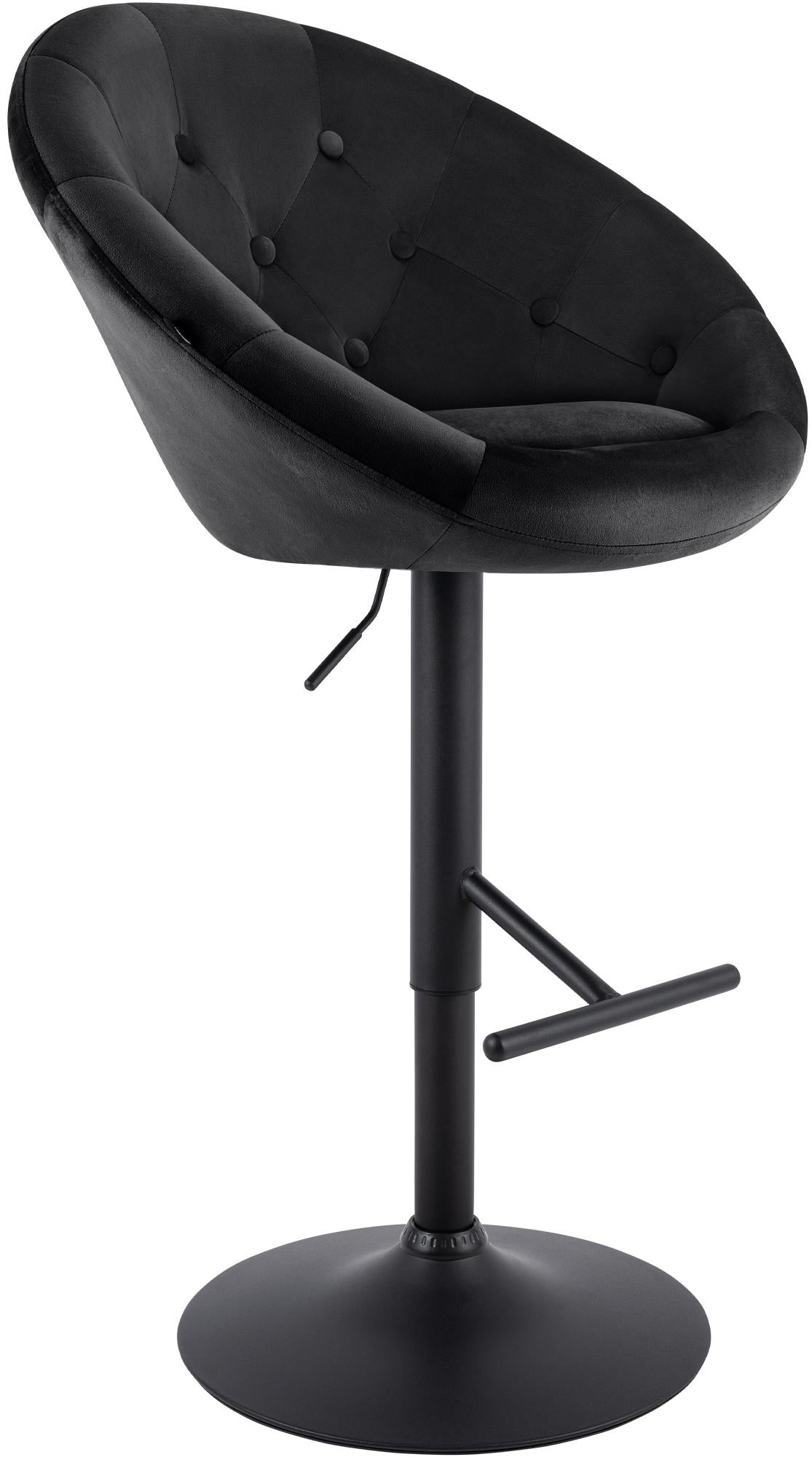 Barhocker London Samt schwarz – Ansicht 15