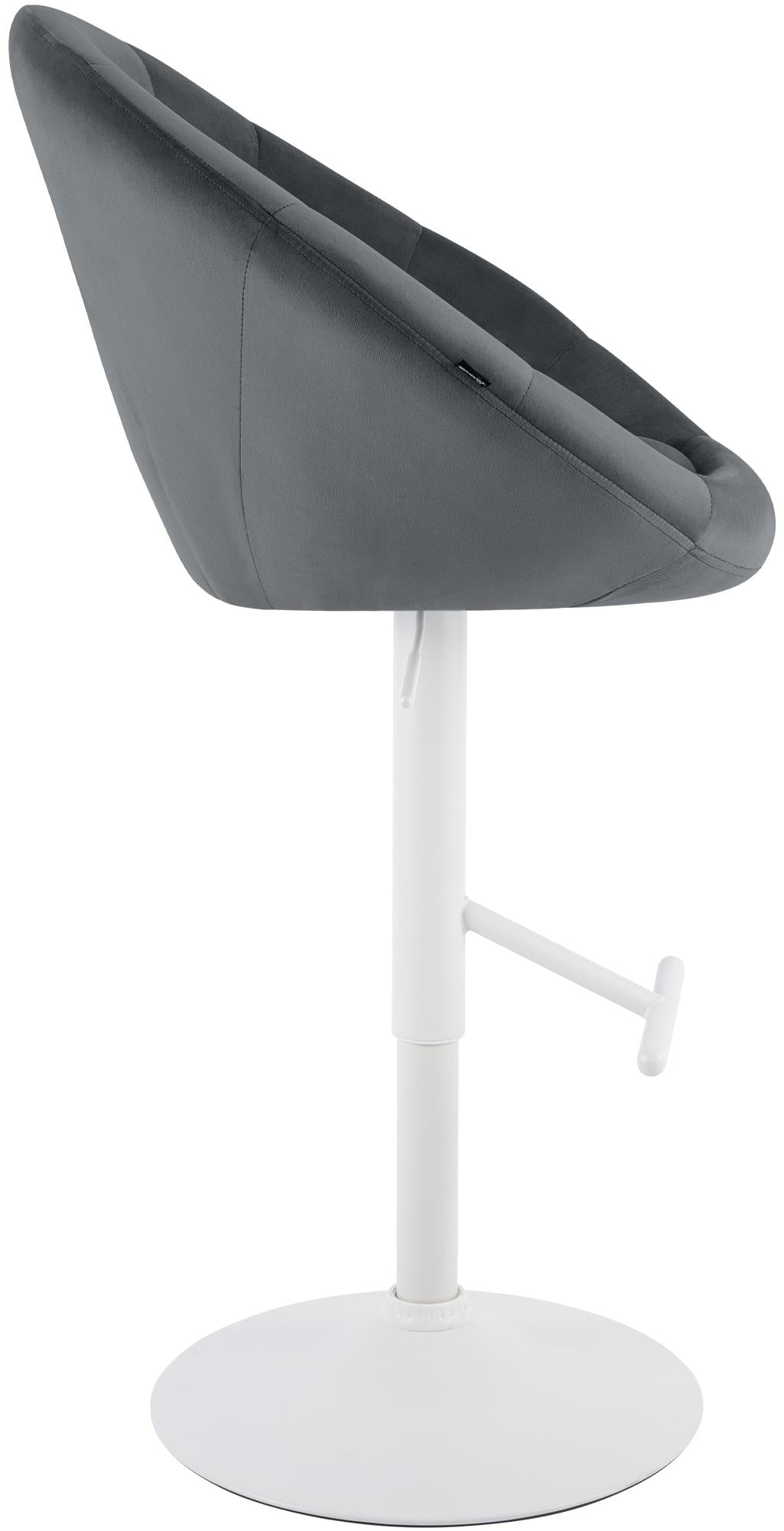 Barhocker London Samt weiß – Ansicht 5