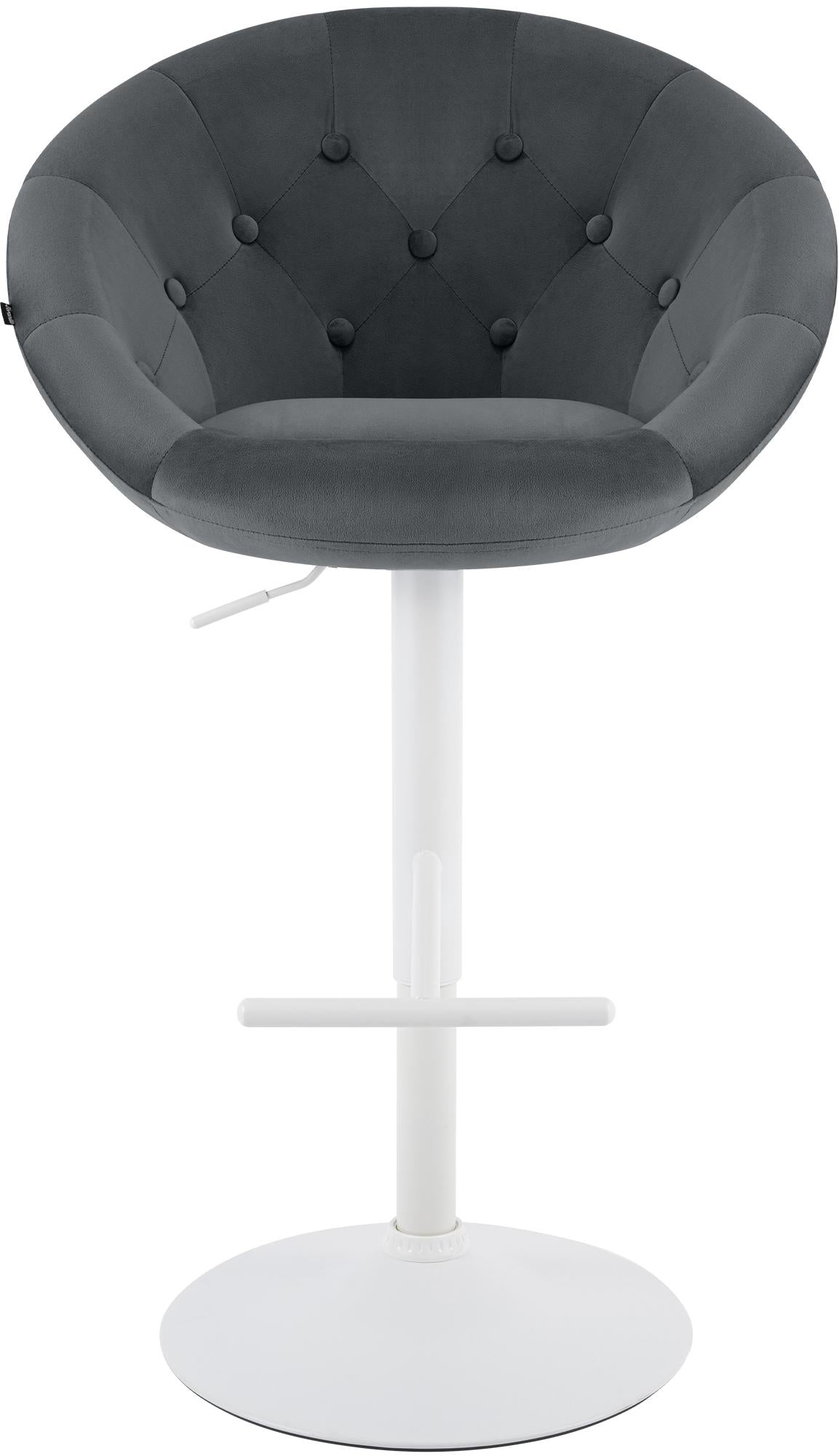 Barhocker London Samt weiß – Ansicht 4