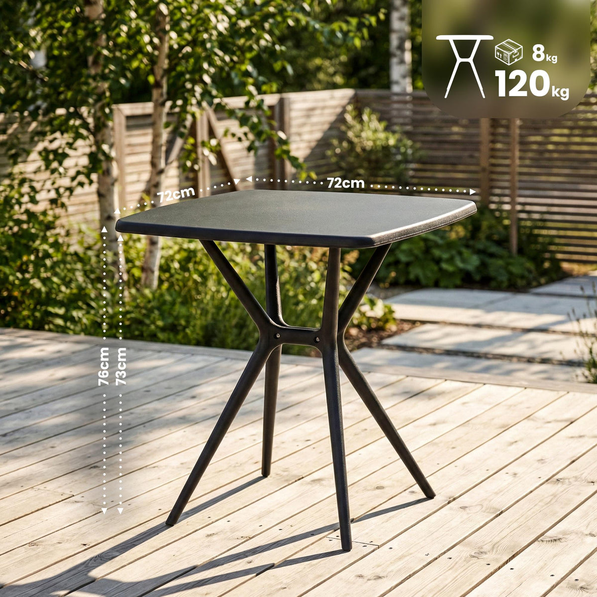 Tisch Becky eckig 72 x 72 cm – Ansicht 16