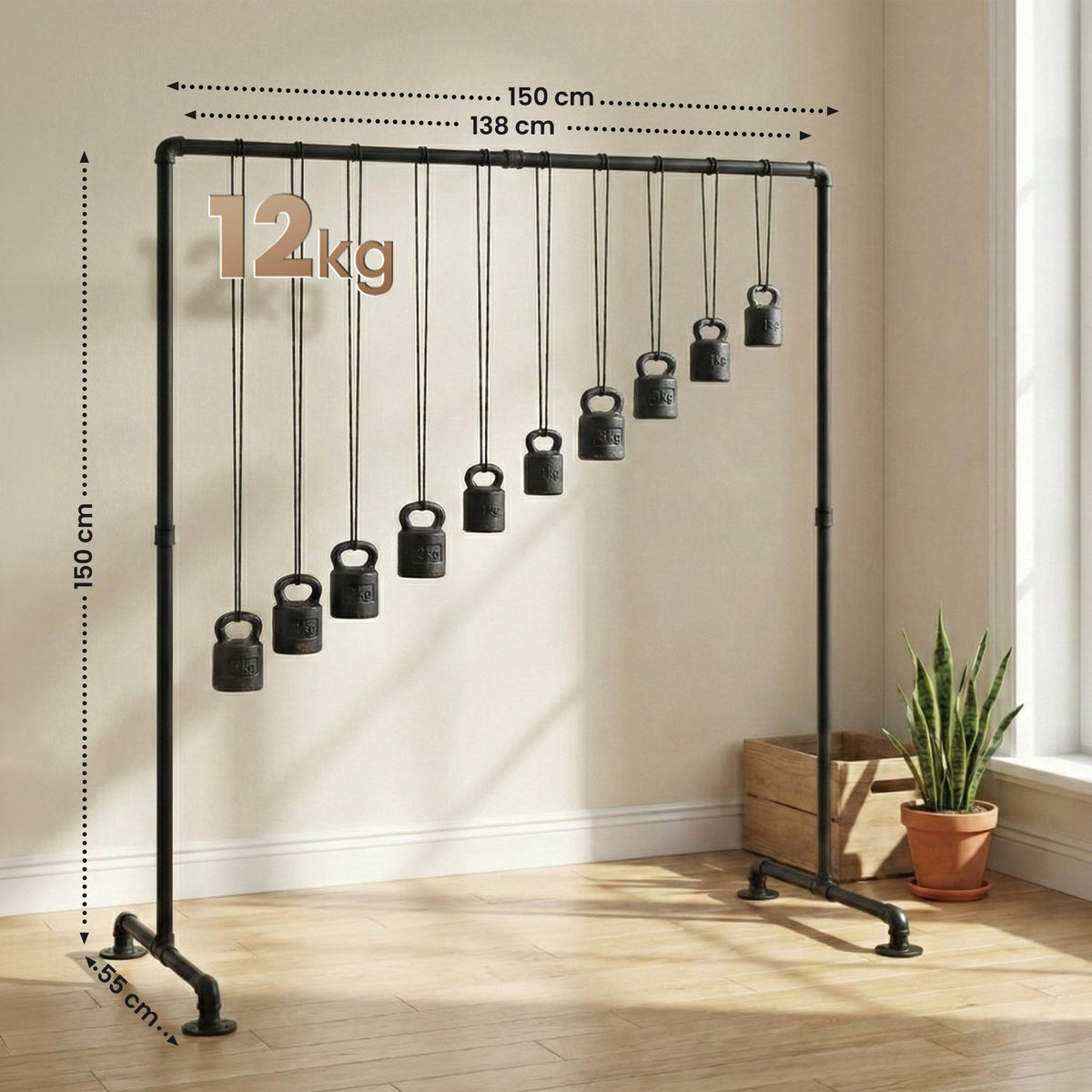 Kleiderständer Jersey 55x150x150 – Ansicht 2