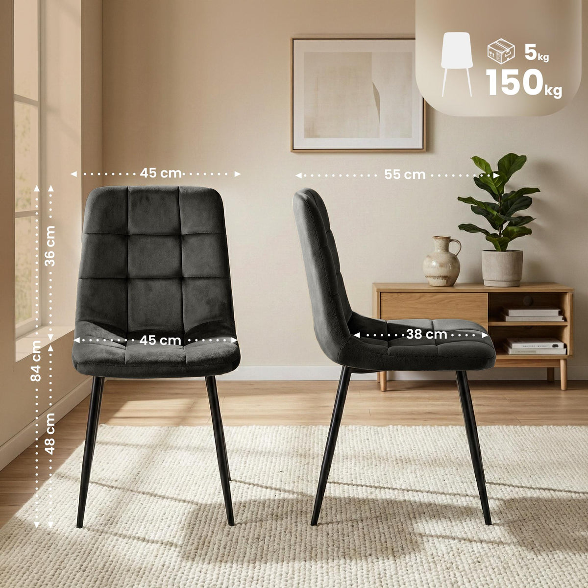 4er Set Esszimmerstühle Antibes – Ansicht 16