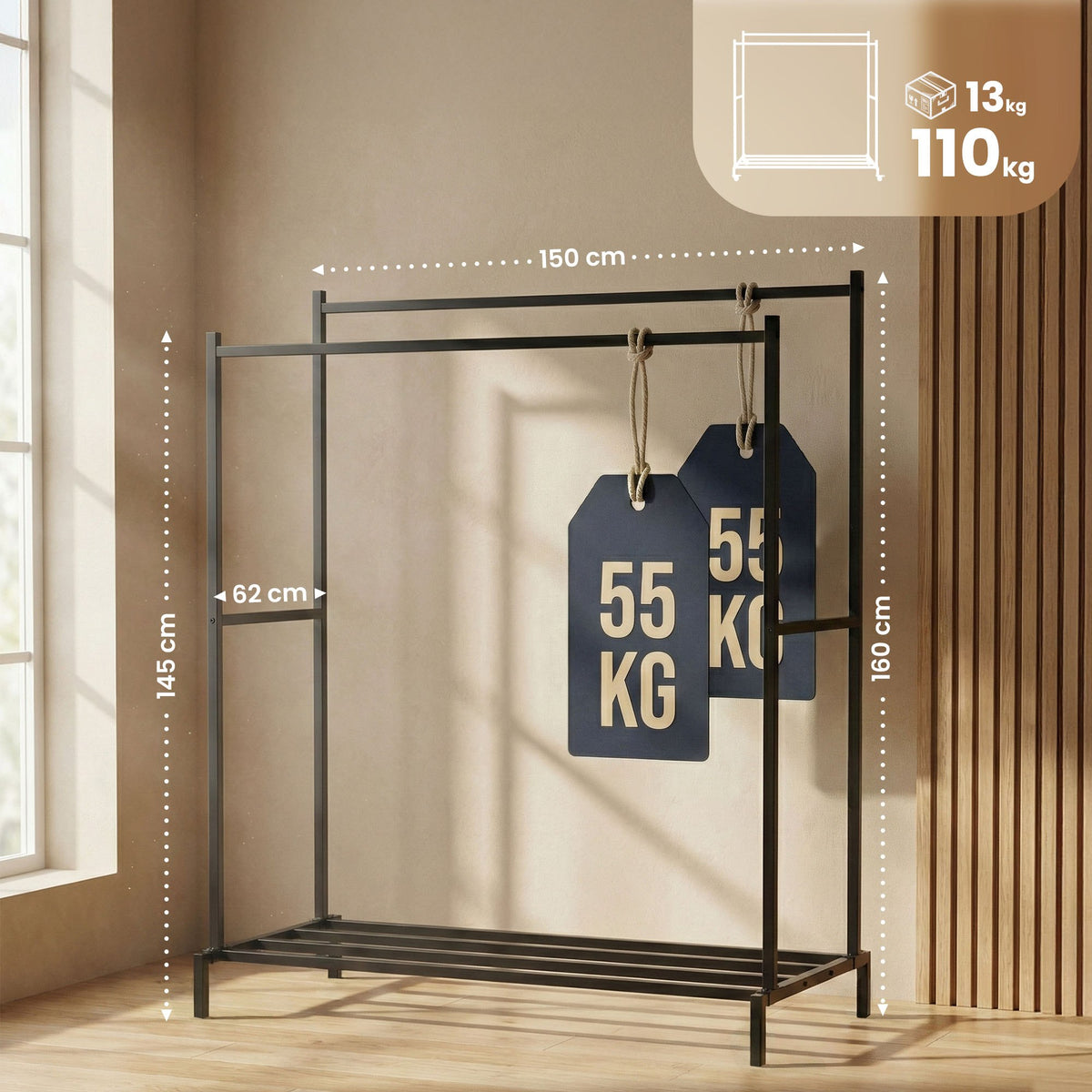 Kleiderständer Karita 150 cm – Ansicht 2