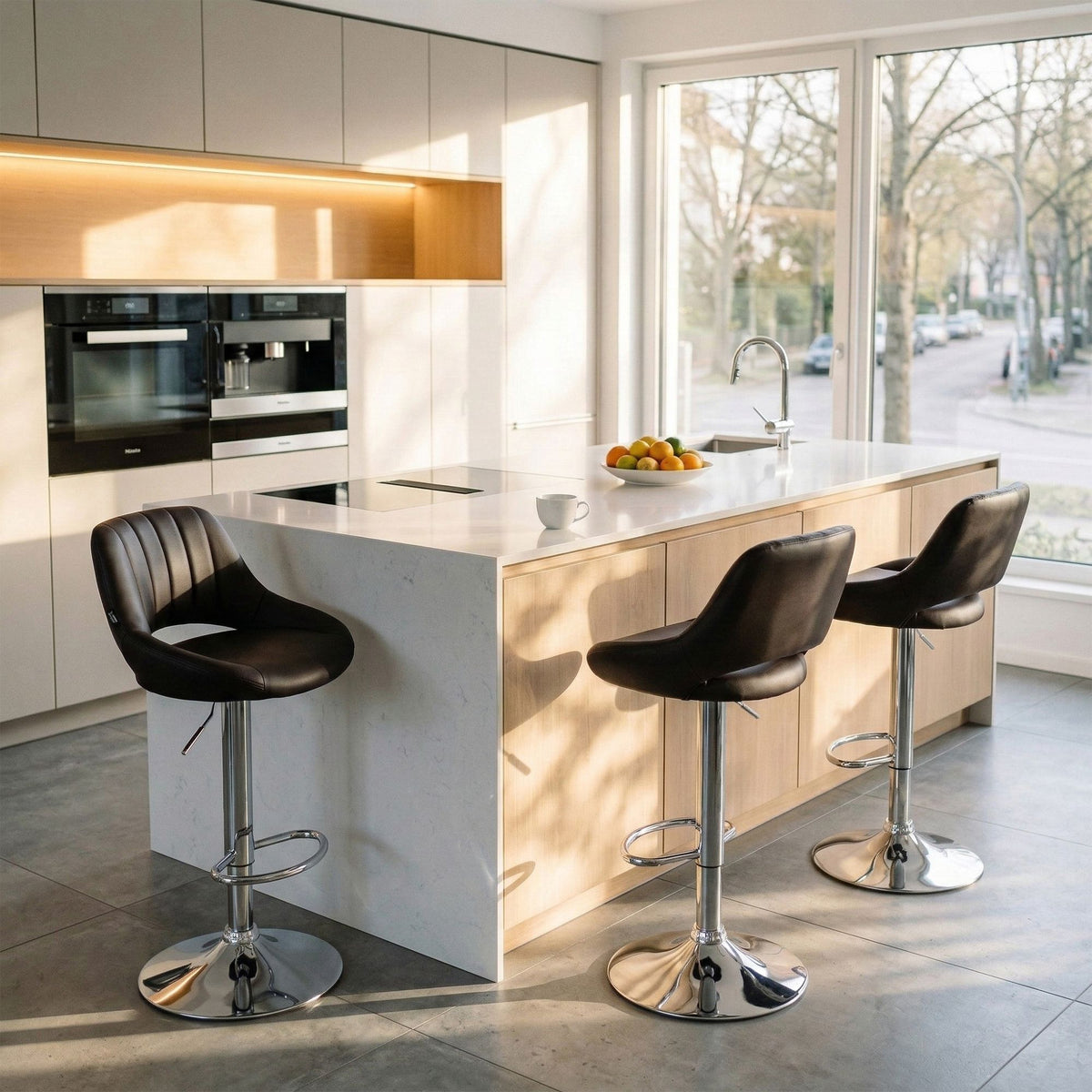 Barhocker Milet Kunstleder chrom – Ansicht 3